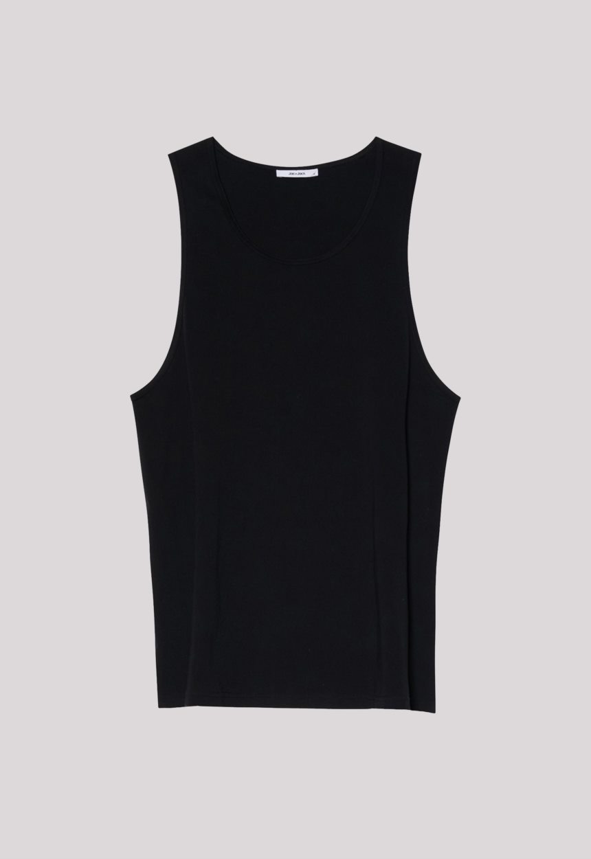 Jac + Jack Koen Ribbed Cotton Tank - Black